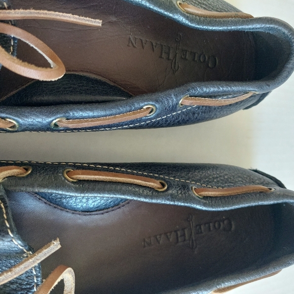 Men COLE HAAN Navy BLUE Loafers Leather Driving Shoes Sz 8.5 - Picture 3 of 8
